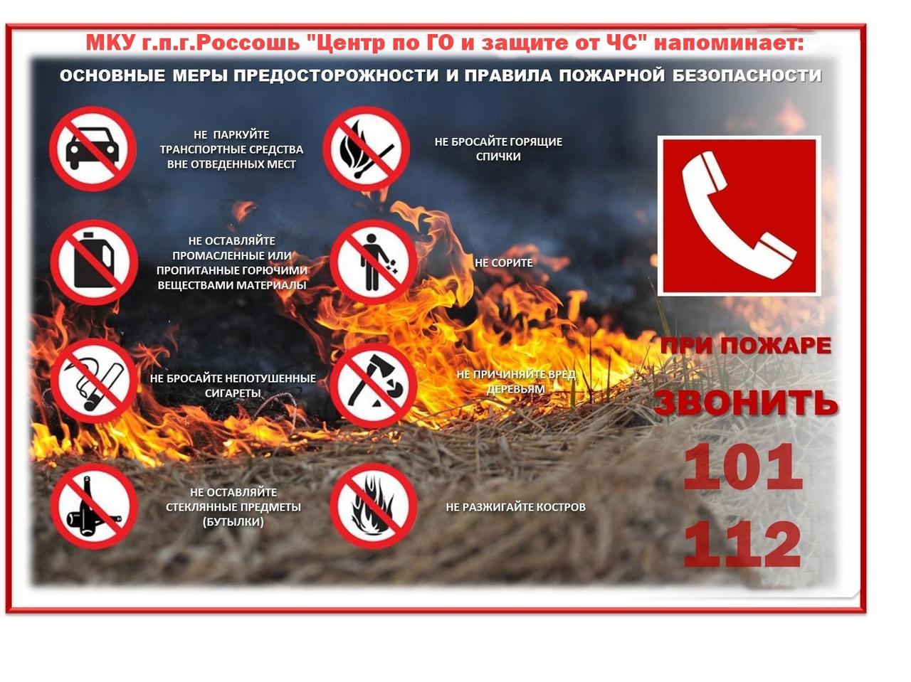 Меры пожарной безопасности в праздничные и выходные дни.